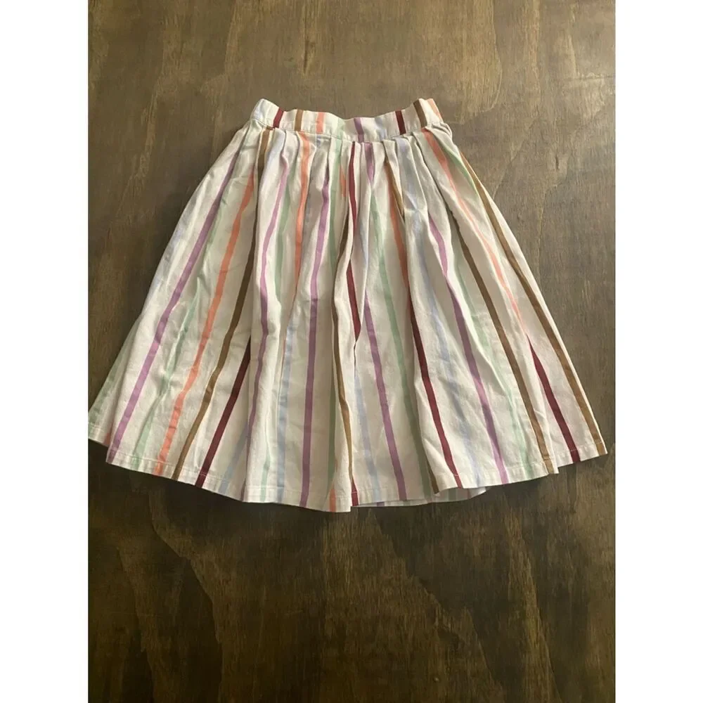 ModCloth Striped Pastel A-Line Skirt - Multicolor/Rainbow